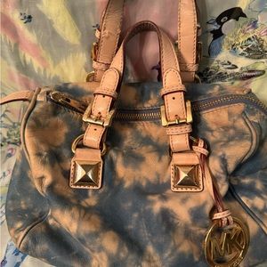Michael Kors, blue tie-dye, Grayson satchel
